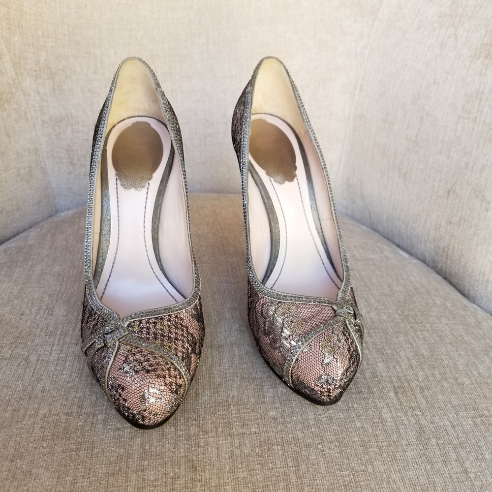 NIB Rene Caovilla Embellished Mesh Pumps - Picture 3 of 8